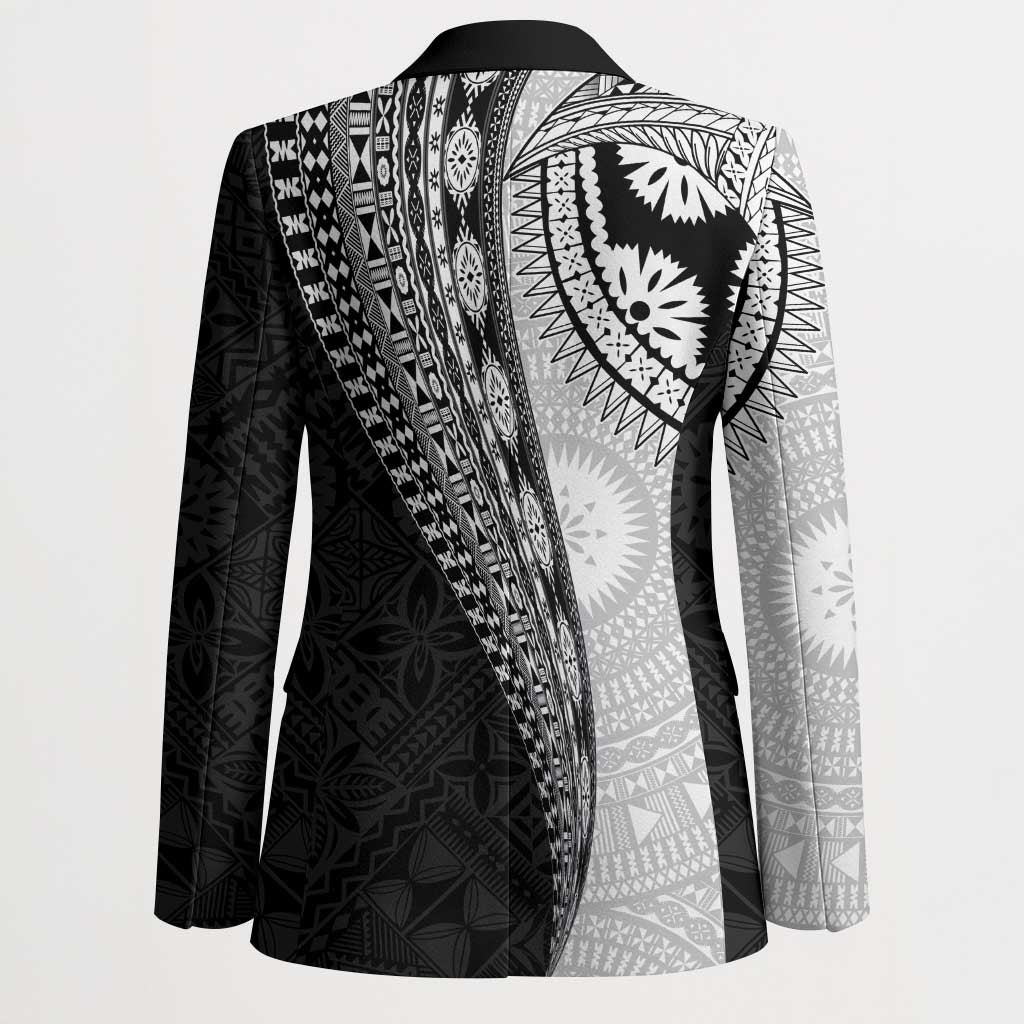 Fijian Masi Tattoos Blazer with Tapa Tribal Pattern - Polynesian Pride