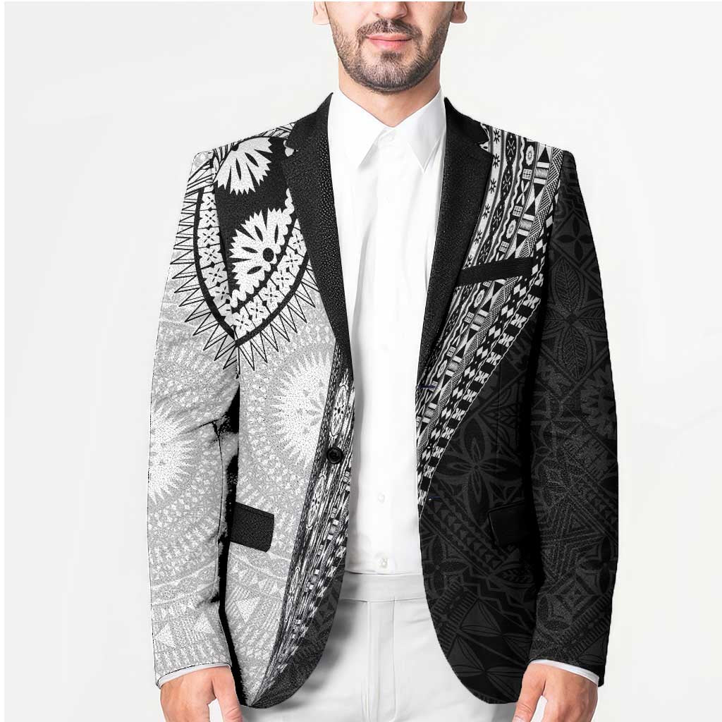 Fijian Masi Tattoos Blazer with Tapa Tribal Pattern - Polynesian Pride