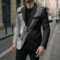 Fijian Masi Tattoos Blazer with Tapa Tribal Pattern - Polynesian Pride