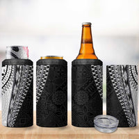 Fijian Masi Tattoos 4 in 1 Can Cooler Tumbler with Tapa Tribal Pattern - Polynesian Pride