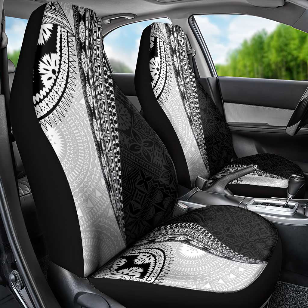 Fijian Masi Tattoos Car Seat Cover with Tapa Tribal Pattern - Polynesian Pride