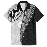 Fijian Masi Tattoos Family Matching Short Sleeve Bodycon Dress and Hawaiian Shirt with Tapa Tribal Pattern - Polynesian Pride
