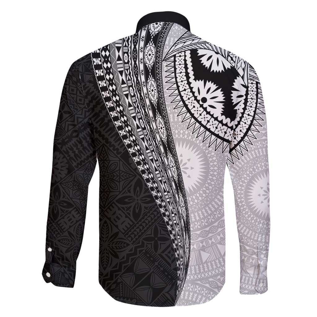 Fijian Masi Tattoos Family Matching Tank Maxi Dress and Hawaiian Shirt with Tapa Tribal Pattern - Polynesian Pride