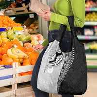 Fijian Masi Tattoos Grocery Bag with Tapa Tribal Pattern - Polynesian Pride