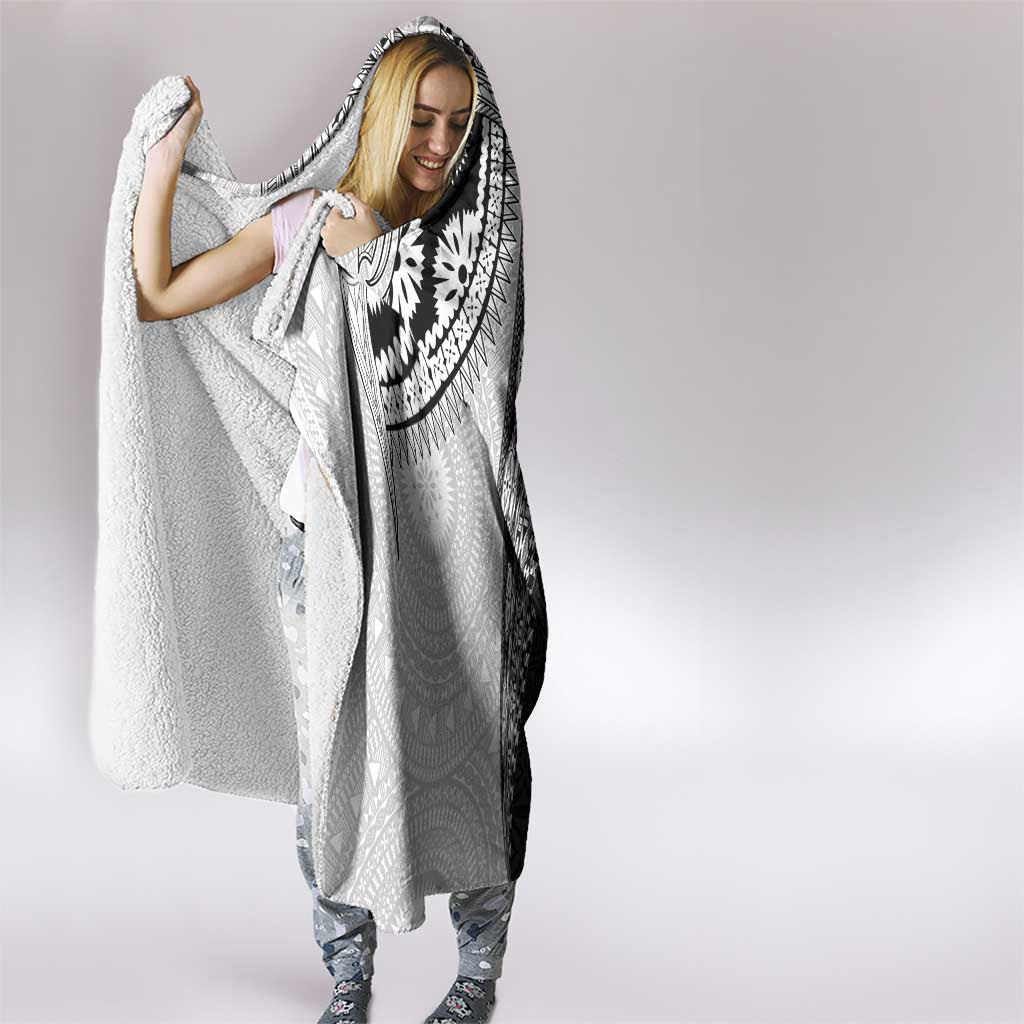 Fijian Masi Tattoos Hooded Blanket with Tapa Tribal Pattern LT03 - Polynesian Pride