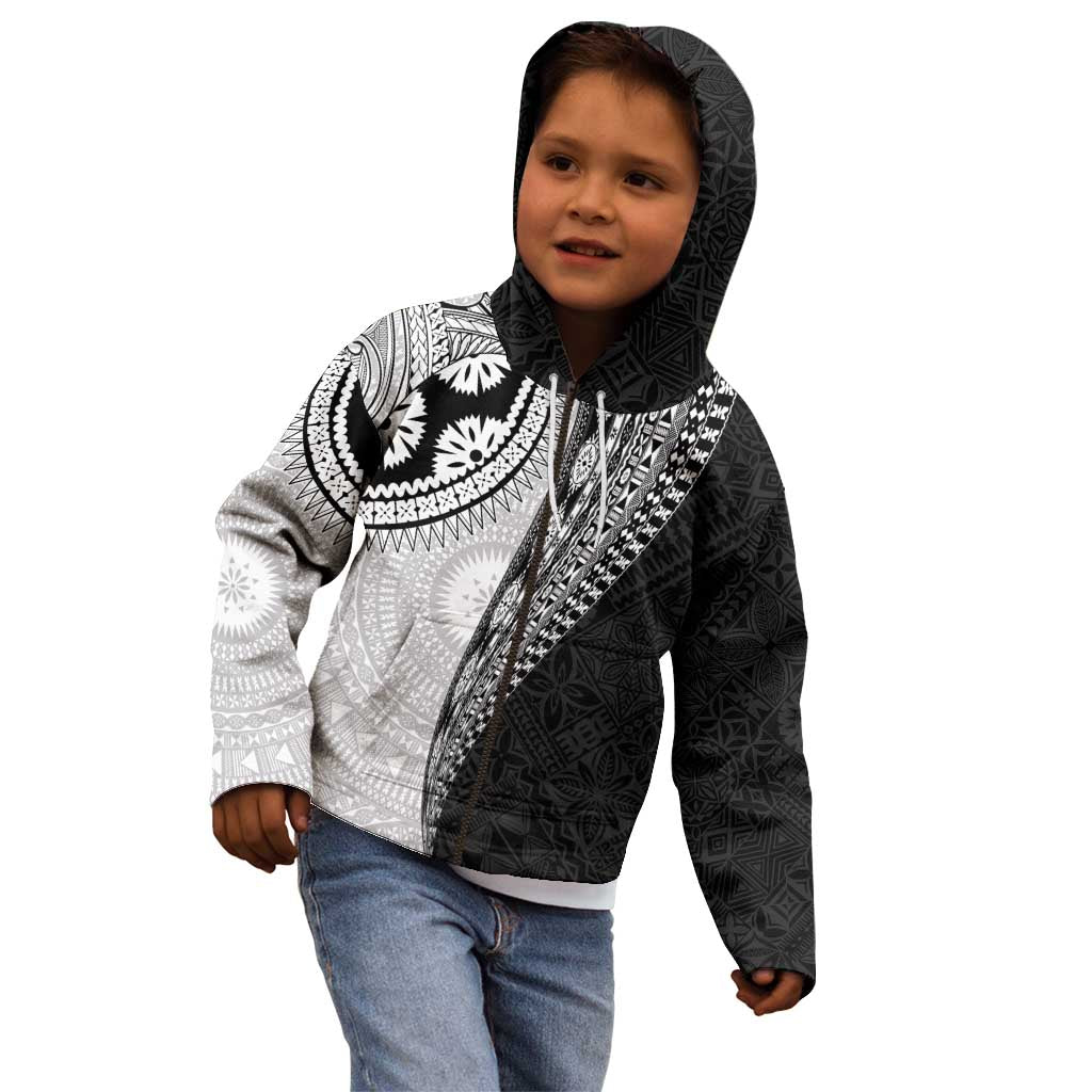 Fijian Masi Tattoos Kid Hoodie with Tapa Tribal Pattern - Polynesian Pride