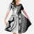 Fijian Masi Tattoos Kid Short Sleeve Dress with Tapa Tribal Pattern - Polynesian Pride