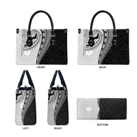 Fijian Masi Tattoos Leather Bag with Tapa Tribal Pattern - Polynesian Pride