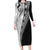 Fijian Masi Tattoos Long Sleeve Bodycon Dress with Tapa Tribal Pattern - Polynesian Pride