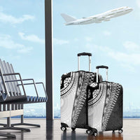 Fijian Masi Tattoos Luggage Cover with Tapa Tribal Pattern - Polynesian Pride