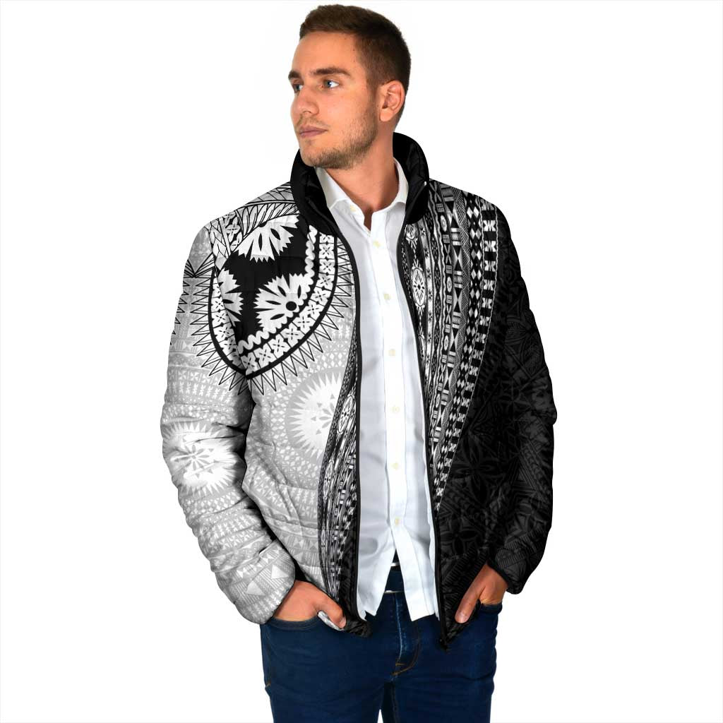 Fijian Masi Tattoos Padded Jacket with Tapa Tribal Pattern LT03 - Polynesian Pride