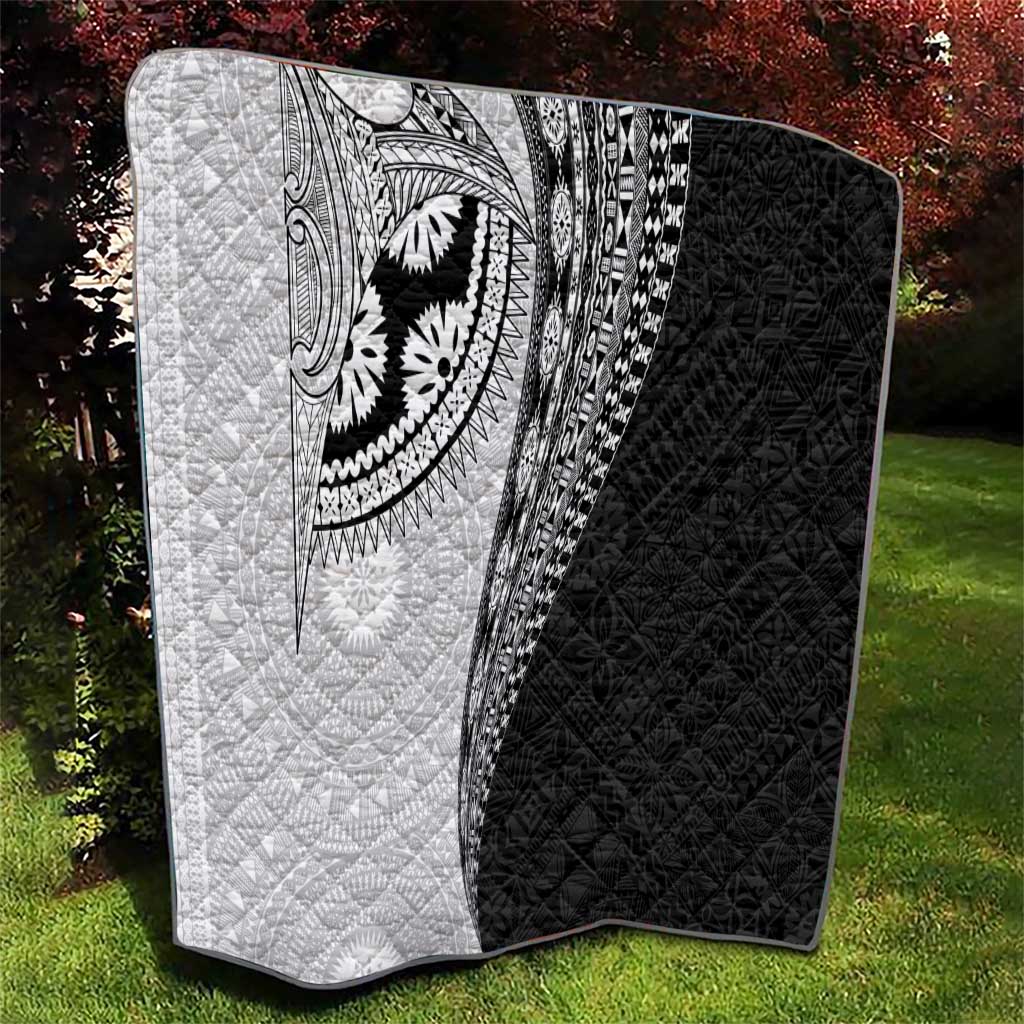 Fijian Masi Tattoos Quilt with Tapa Tribal Pattern - Polynesian Pride