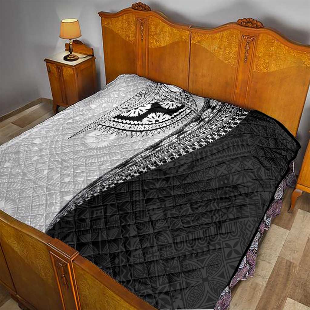 Fijian Masi Tattoos Quilt with Tapa Tribal Pattern - Polynesian Pride