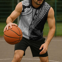 Fijian Masi Tattoos Sleeveless Hoodie with Tapa Tribal Pattern - Polynesian Pride