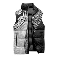 Fijian Masi Tattoos Sleeveless Puffer Jacket with Tapa Tribal Pattern LT03 - Polynesian Pride