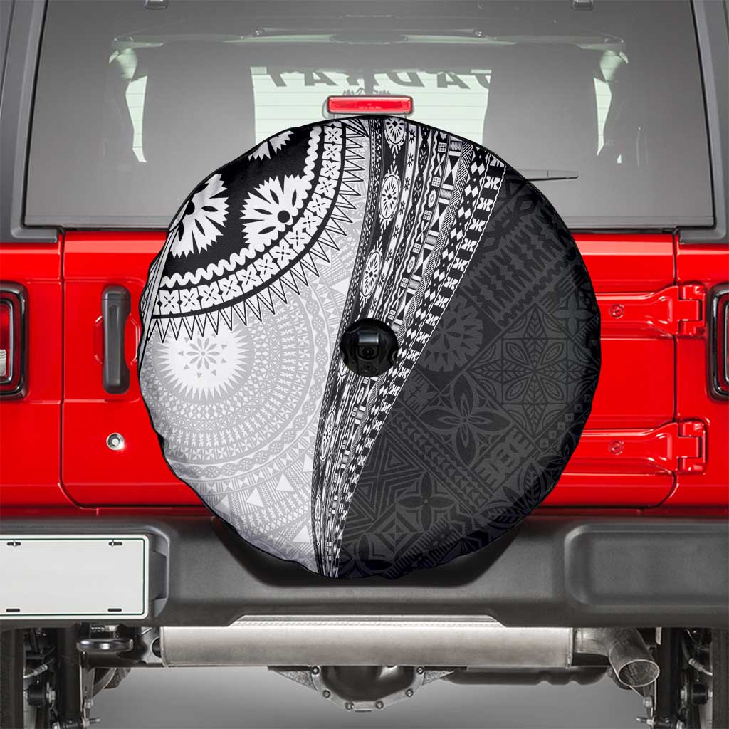 Fijian Masi Tattoos Spare Tire Cover with Tapa Tribal Pattern LT03 - Polynesian Pride