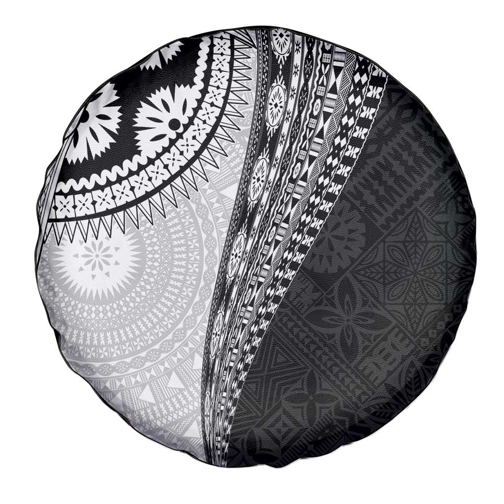 Fijian Masi Tattoos Spare Tire Cover with Tapa Tribal Pattern LT03 - Polynesian Pride