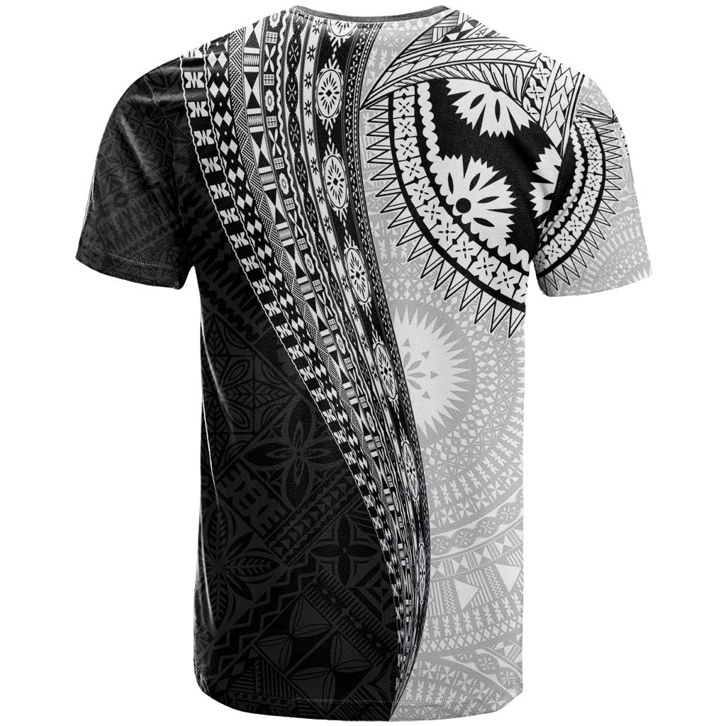 Fijian Masi Tattoos T Shirt with Tapa Tribal Pattern - Polynesian Pride