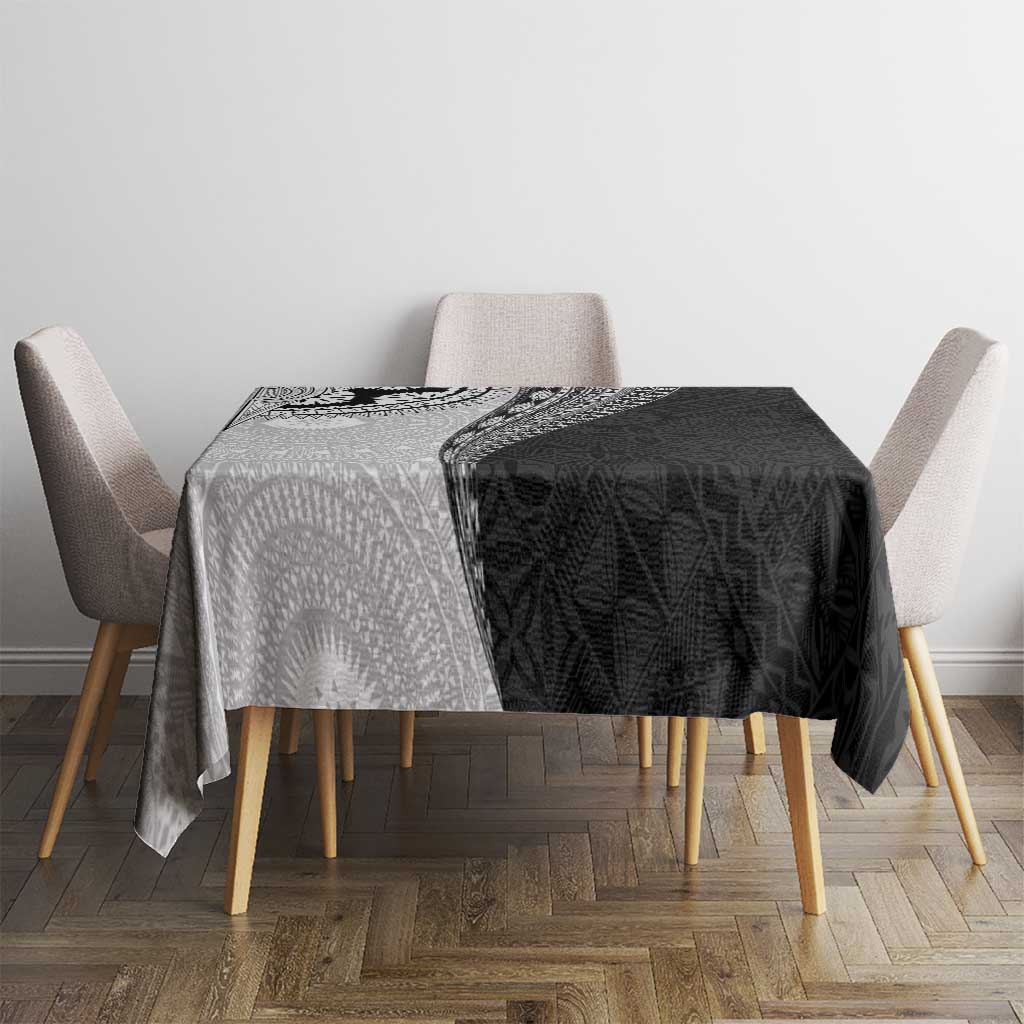 Fijian Masi Tattoos Tablecloth with Tapa Tribal Pattern - Polynesian Pride
