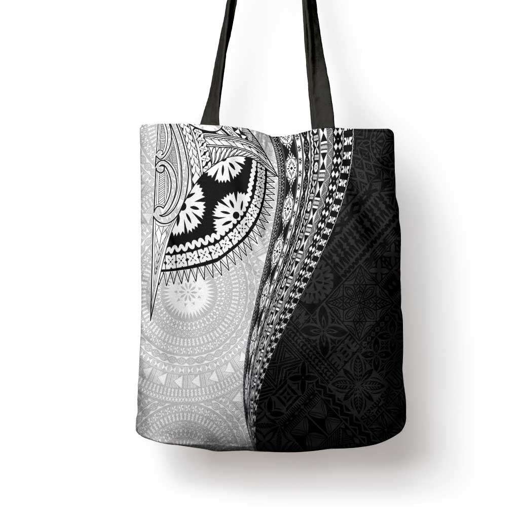 Fijian Masi Tattoos Tote Bag with Tapa Tribal Pattern - Polynesian Pride