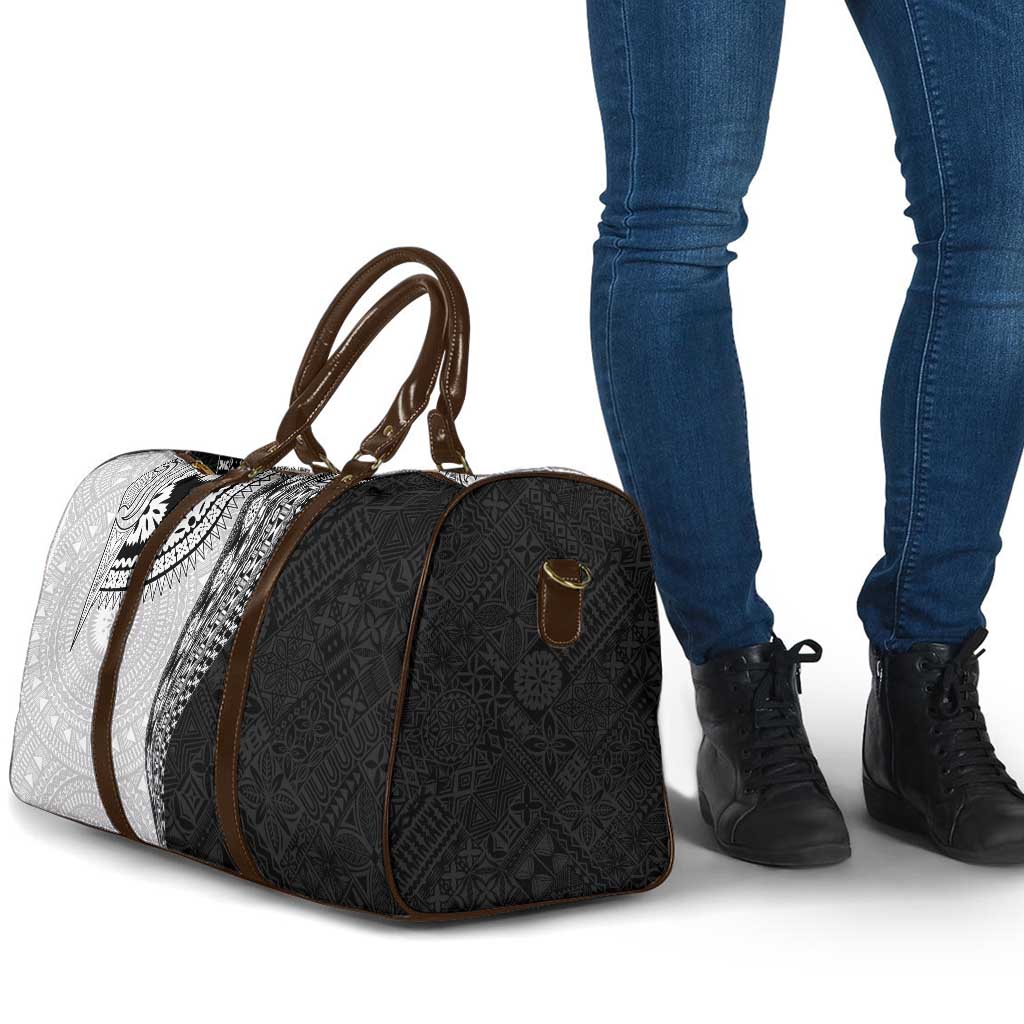 Fijian Masi Tattoos Travel Bag with Tapa Tribal Pattern - Polynesian Pride