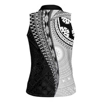 Fijian Masi Tattoos Women Sleeveless Polo Shirt with Tapa Tribal Pattern LT03 - Polynesian Pride