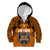 PNG Lae Snax Tigers Rugby Kid Hoodie The Tigers Head and PNG Bird Polynesian Tattoo LT03 Zip Hoodie Orange - Polynesian Pride