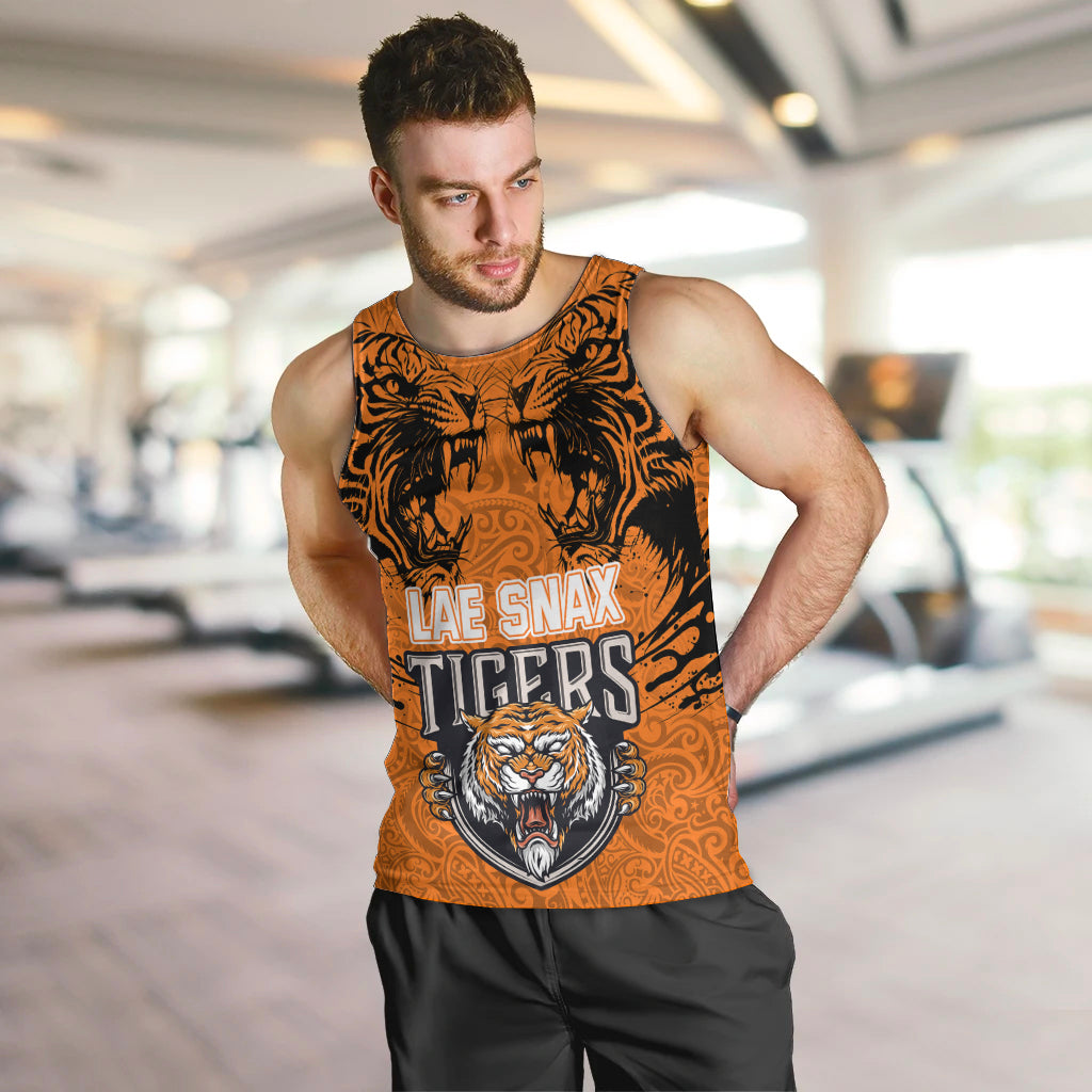 PNG Lae Snax Tigers Rugby Men Tank Top The Tigers Head and PNG Bird Polynesian Tattoo LT03 - Polynesian Pride