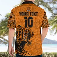Custom PNG Lae Snax Tigers Rugby Hawaiian Shirt The Tigers Head and PNG Bird Polynesian Tattoo LT03 - Polynesian Pride