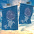 Cook Islands Manihiki Atoll Garden Flag Maori Turtle and Polynesian Pattern