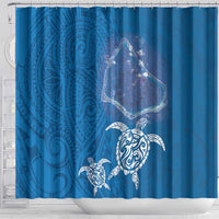 Cook Islands Manihiki Atoll Shower Curtain Maori Turtle and Polynesian Pattern