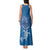 Cook Islands Manihiki Atoll Tank Maxi Dress Maori Turtle and Polynesian Pattern