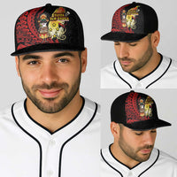 Papua New Guinea Christmas Baseball Net Cap Funny Melanesian Santa with Bird-of-paradise Tribal Style - Polynesian Pride