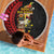 Papua New Guinea Christmas Beach Blanket Funny Melanesian Santa with Bird-of-paradise Tribal Style - Polynesian Pride
