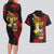 Papua New Guinea Christmas Couples Matching Long Sleeve Bodycon Dress and Hawaiian Shirt Funny Melanesian Santa with Bird-of-paradise Tribal Style - Polynesian Pride