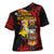 Papua New Guinea Christmas Cross Shoulder Shirt Funny Melanesian Santa with Bird-of-paradise Tribal Style - Polynesian Pride