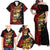 Papua New Guinea Christmas Family Matching Off Shoulder Maxi Dress and Hawaiian Shirt Funny Melanesian Santa with Bird-of-paradise Tribal Style - Polynesian Pride