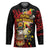 Papua New Guinea Christmas Hockey Jersey Funny Melanesian Santa with Bird-of-paradise Tribal Style - Polynesian Pride
