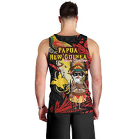 Papua New Guinea Christmas Men Tank Top Funny Melanesian Santa with Bird-of-paradise Tribal Style - Polynesian Pride
