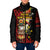 Papua New Guinea Christmas Padded Jacket Funny Melanesian Santa with Bird-of-paradise Tribal Style - Polynesian Pride