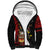Papua New Guinea Christmas Sherpa Hoodie Funny Melanesian Santa with Bird-of-paradise Tribal Style - Polynesian Pride