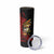 Papua New Guinea Christmas Skinny Tumbler Funny Melanesian Santa with Bird-of-paradise Tribal Style - Polynesian Pride