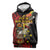 Papua New Guinea Christmas Sleeveless Hoodie Funny Melanesian Santa with Bird-of-paradise Tribal Style - Polynesian Pride