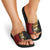 Papua New Guinea Christmas Slide Sandals Funny Melanesian Santa with Bird-of-paradise Tribal Style - Polynesian Pride