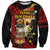 Papua New Guinea Christmas Sweatshirt Funny Melanesian Santa with Bird-of-paradise Tribal Style - Polynesian Pride