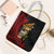 Papua New Guinea Christmas Tote Bag Funny Melanesian Santa with Bird-of-paradise Tribal Style - Polynesian Pride