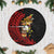 Papua New Guinea Christmas Tree Skirt Funny Melanesian Santa with Bird-of-paradise Tribal Style - Polynesian Pride