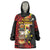 Papua New Guinea Christmas Wearable Blanket Hoodie Funny Melanesian Santa with Bird-of-paradise Tribal Style - Polynesian Pride