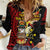 Papua New Guinea Christmas Women Casual Shirt Funny Melanesian Santa with Bird-of-paradise Tribal Style - Polynesian Pride