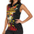 Papua New Guinea Christmas Women Sleeveless Polo Shirt Funny Melanesian Santa with Bird-of-paradise Tribal Style - Polynesian Pride